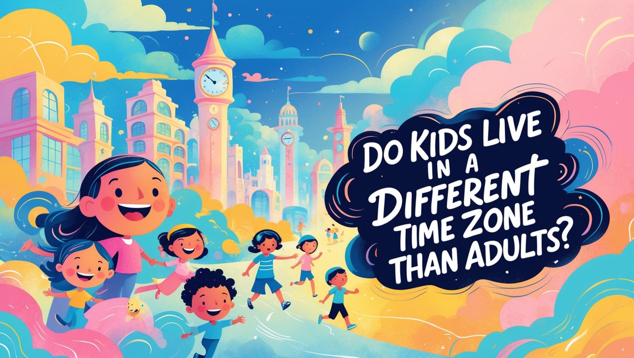 क्या बच्चे वयस्कों से अलग समय क्षेत्र में रहते हैं?